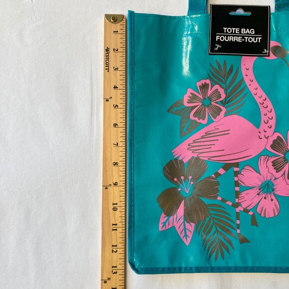 2 Flamingo Pineapple Tote Bags Shopper Reusable Shopping Bag Beach Tropical - Picture 5 of 13